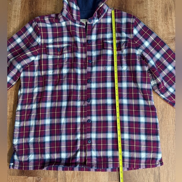 L.L. Bean Plaid Women's Button Down Jacket with hood - Picture 5 of 11